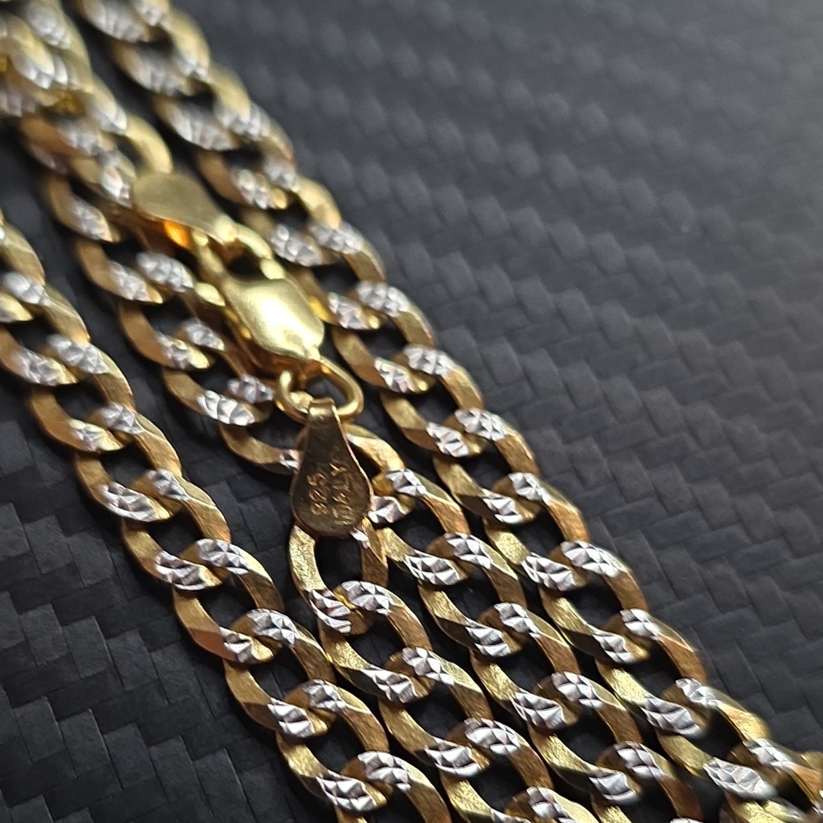 24″ 5mm Silver .925 Gold Plated Cuban Necklaces Diamond Cut