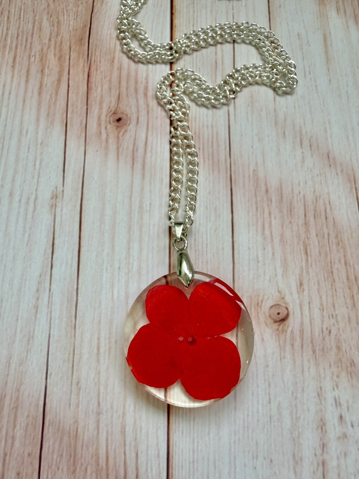 Pressed Flowers Pendant Resin Necklace Pressed Flower Pendant Pressed Flower