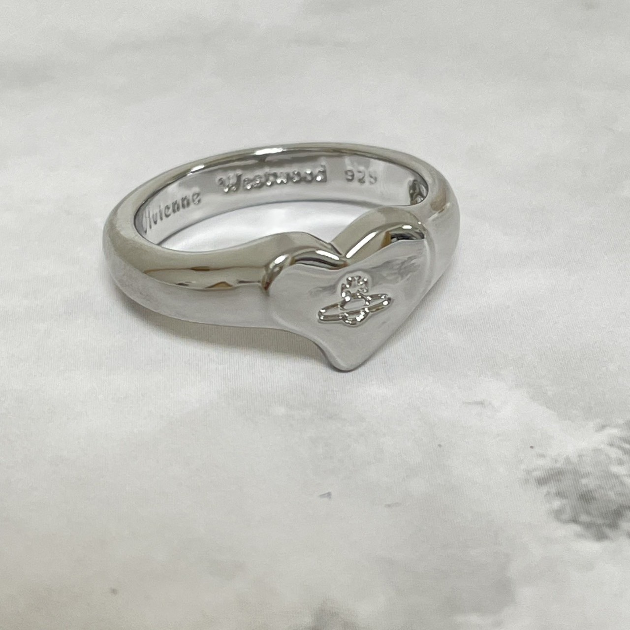 Vivienne Westwood Ring Size 6.5-7 Silver Logo NO BOX [EJ204
