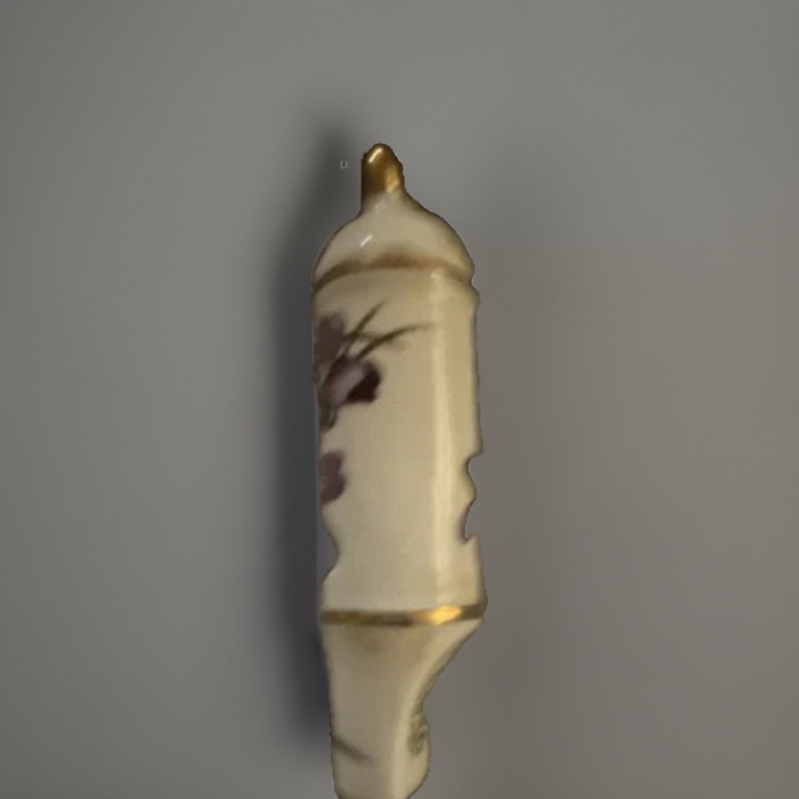 VTG Hammersley Fine Bone China Floral whistle Pendant Necklace Chain Signed