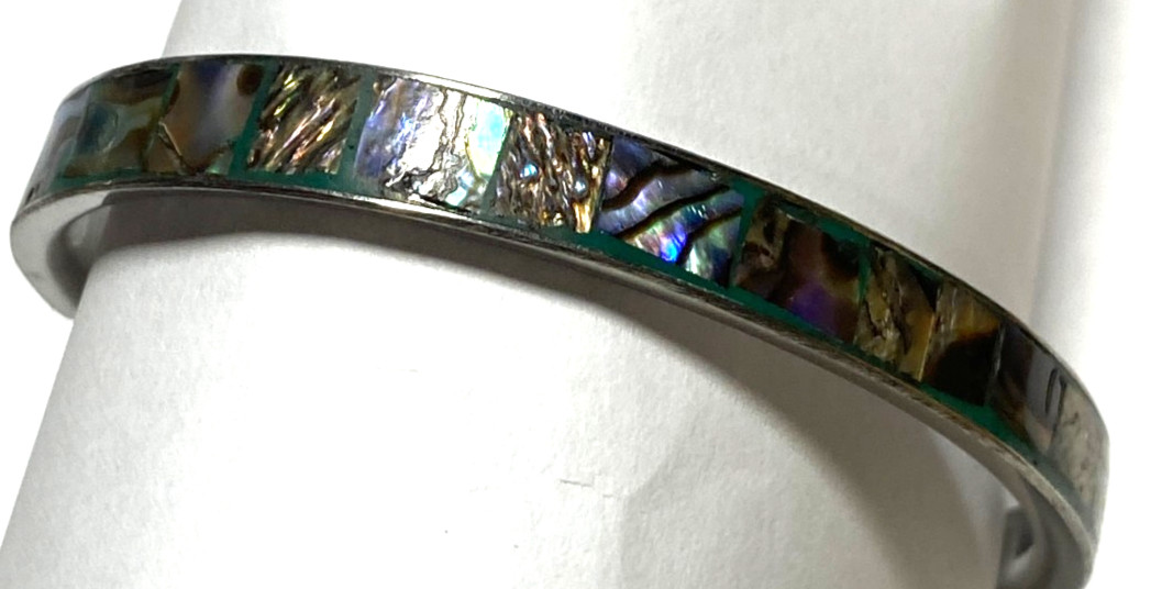 Abalone Mother of Pearl Shell Bangle Bracelets