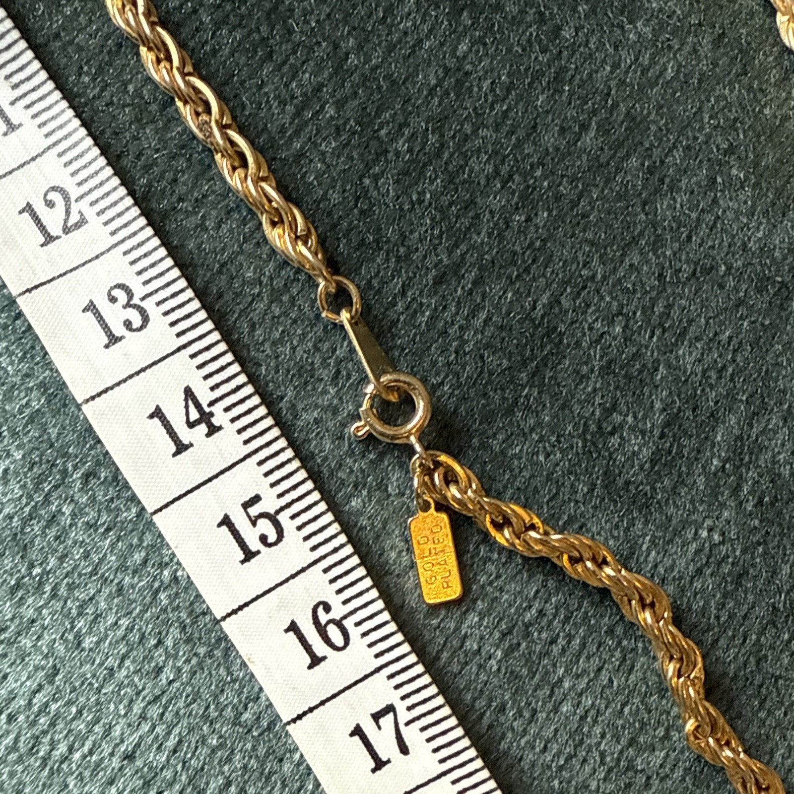 Gold Plated Rope Chain 60cm Necklace