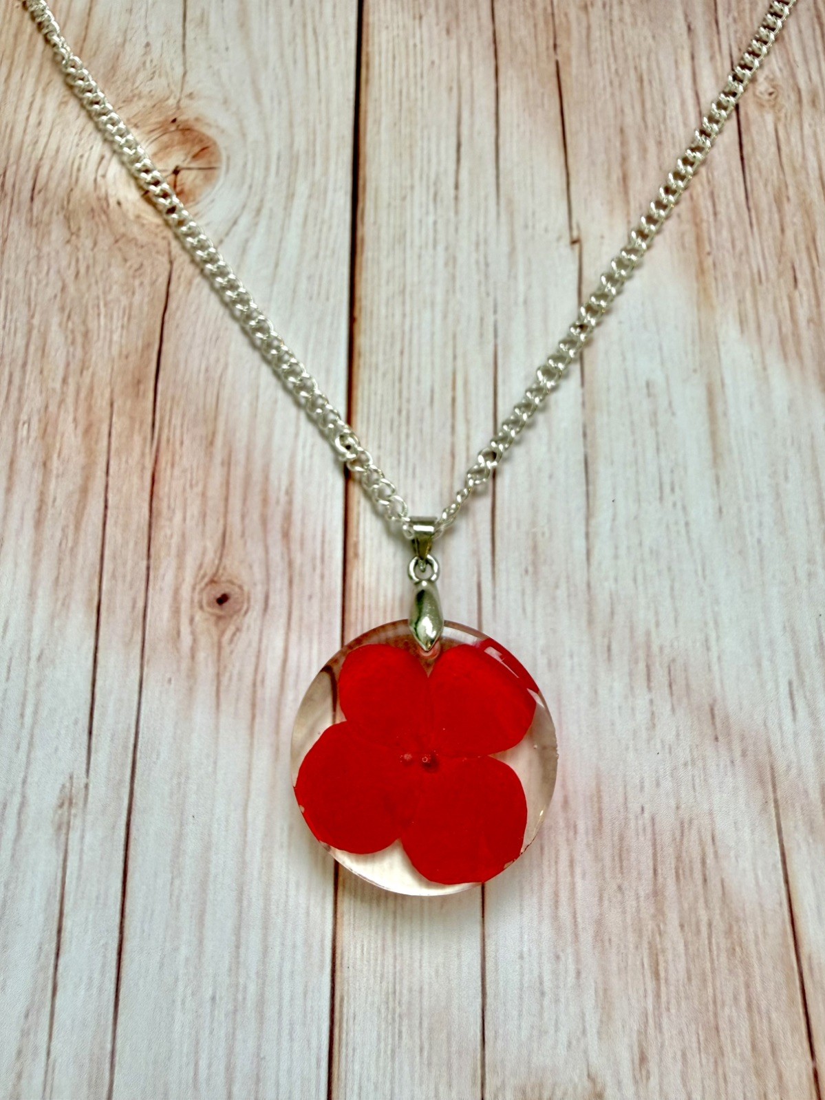 Pressed Flowers Pendant Resin Necklace Pressed Flower Pendant Pressed Flower