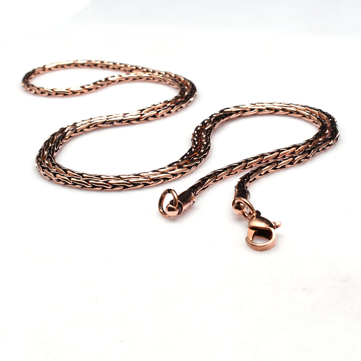 Pure Copper Wheat Chain 100% Oxidized Handmade Necklace Gift For Jewelry RJ-010