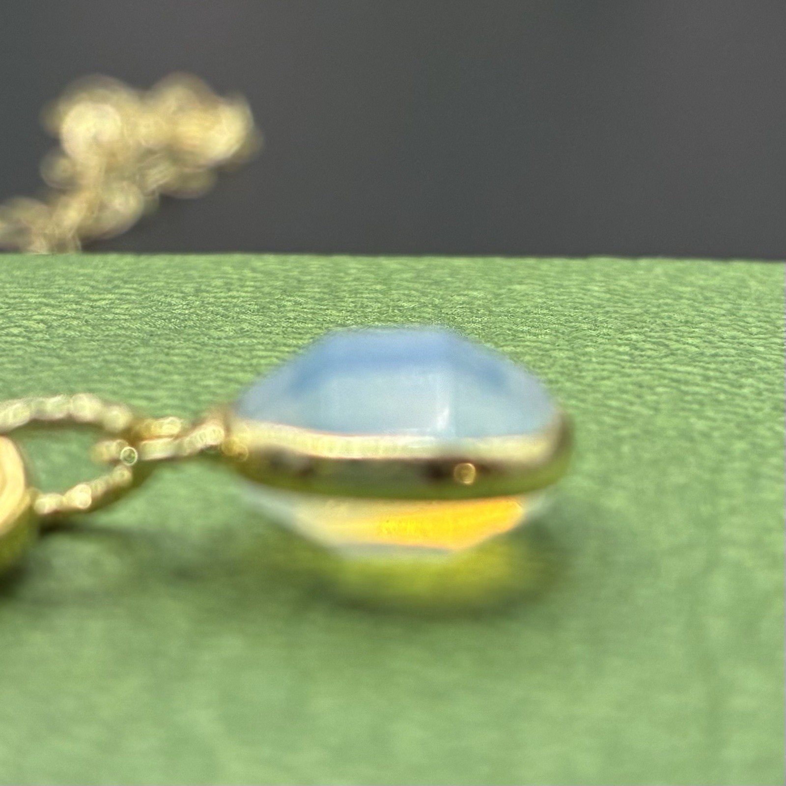 Sparkling 14k Gold Filled Heart Chain with Alluring GF Opalite Pendant Necklace