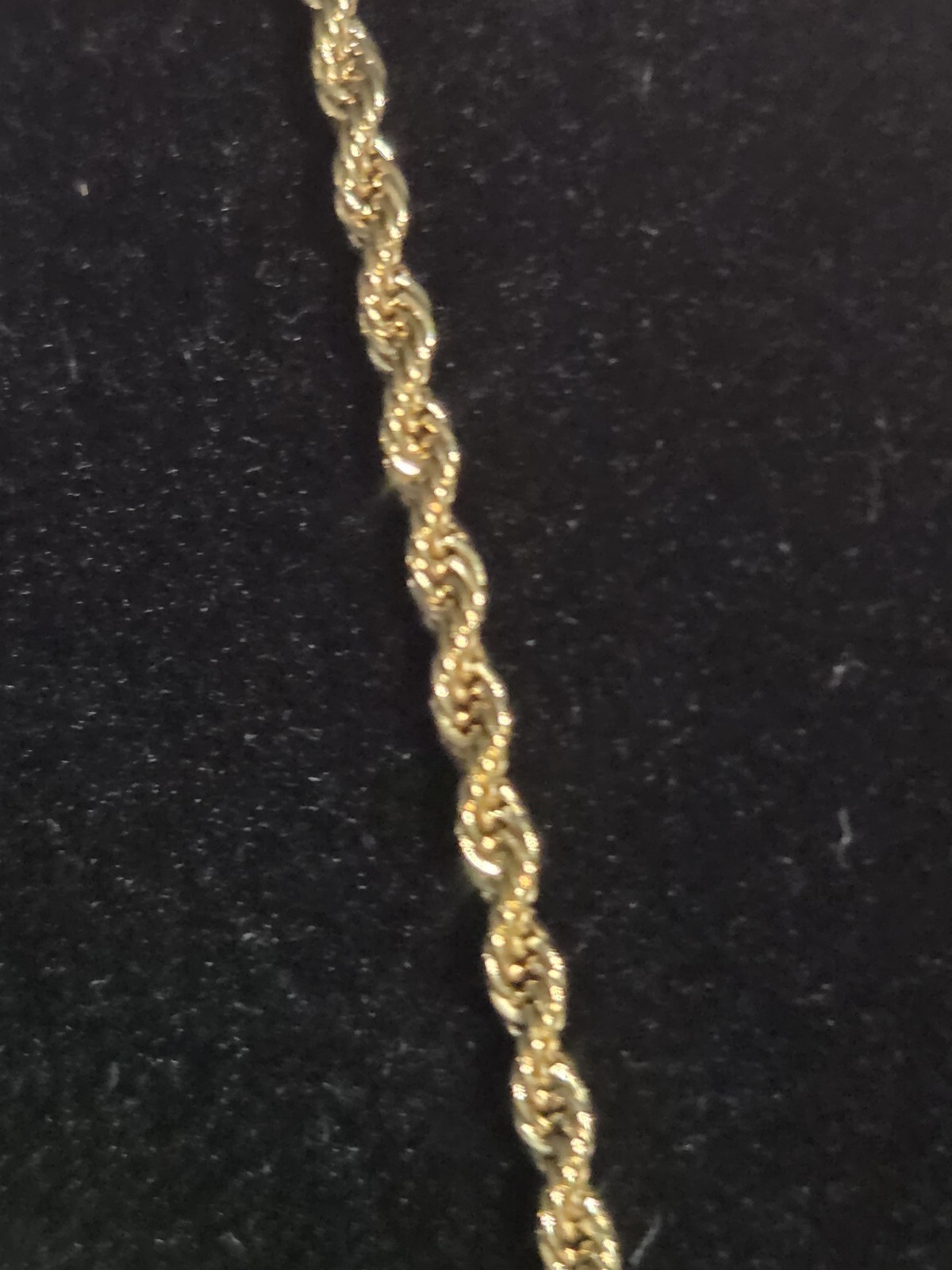 Gold Tone Rope Chain Necklace Puffy Heart Pendant Adult Phrase Inscription 16″