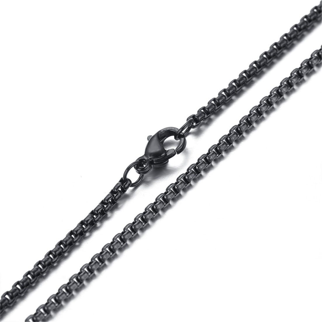 2/3/4/5/7mm Stainless Steel Women Mens Rolo Box Link Chain Necklace Bracelet Hot