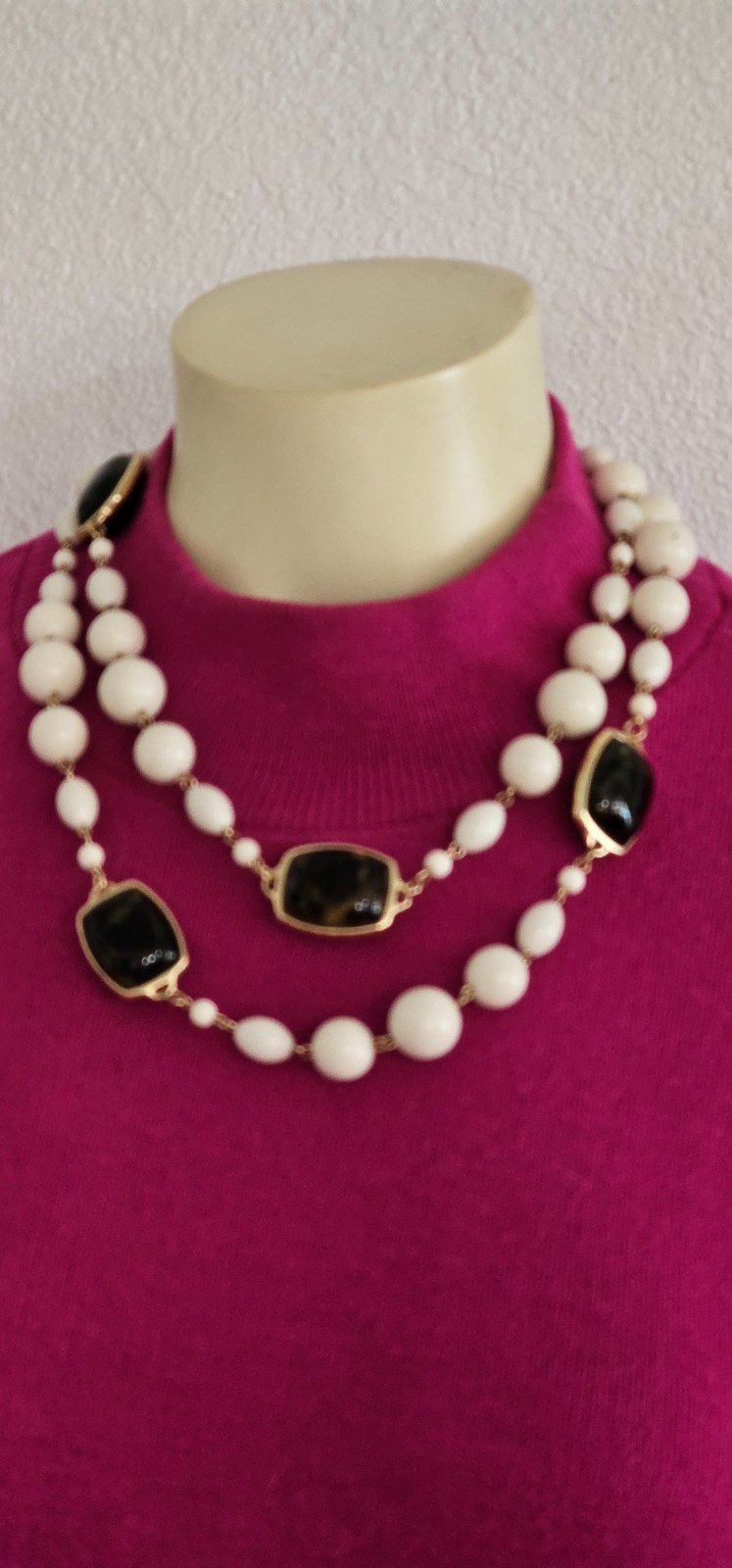 Two long pearl necklaces one Chicos and one unbranded in Excellent condition
