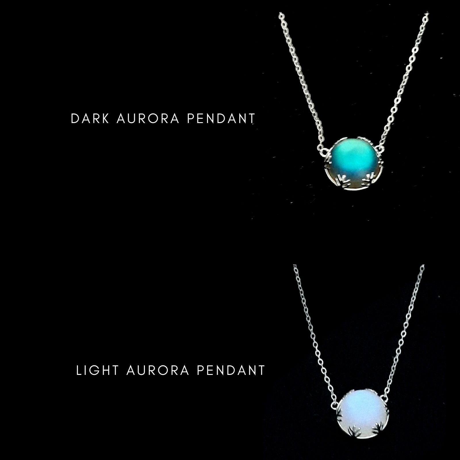 Gift From Brother | Luminous Aurora Borealis Halo Crystal Necklace – Message