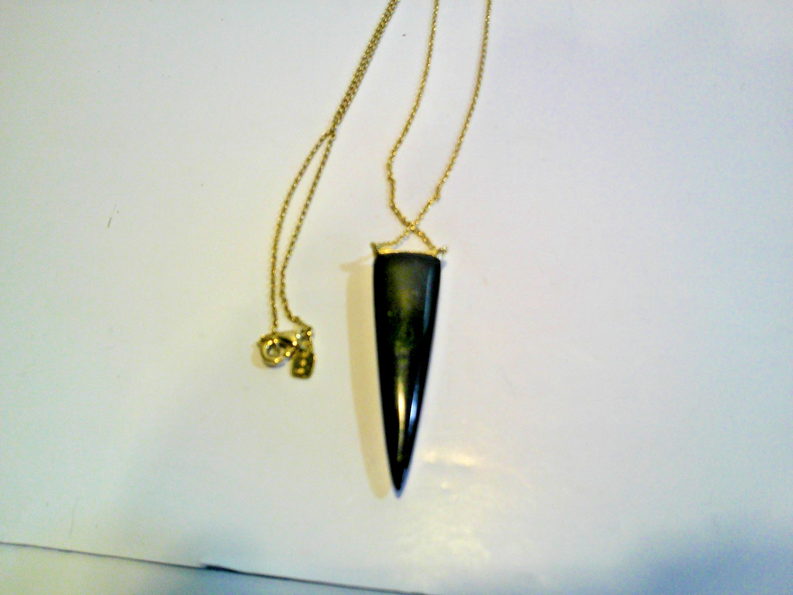 Alexix Bittar Lucite Necklace – 15in Blue & Goldtone