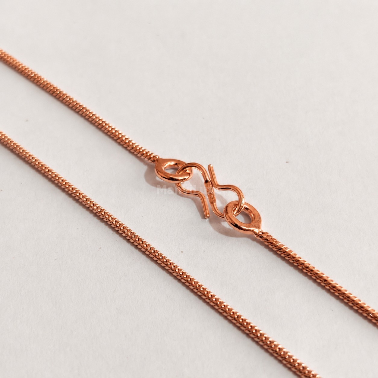 20″ MANVI LUXE Pure Copper Minimalist Chain Necklace Elegant Woven Link Chain