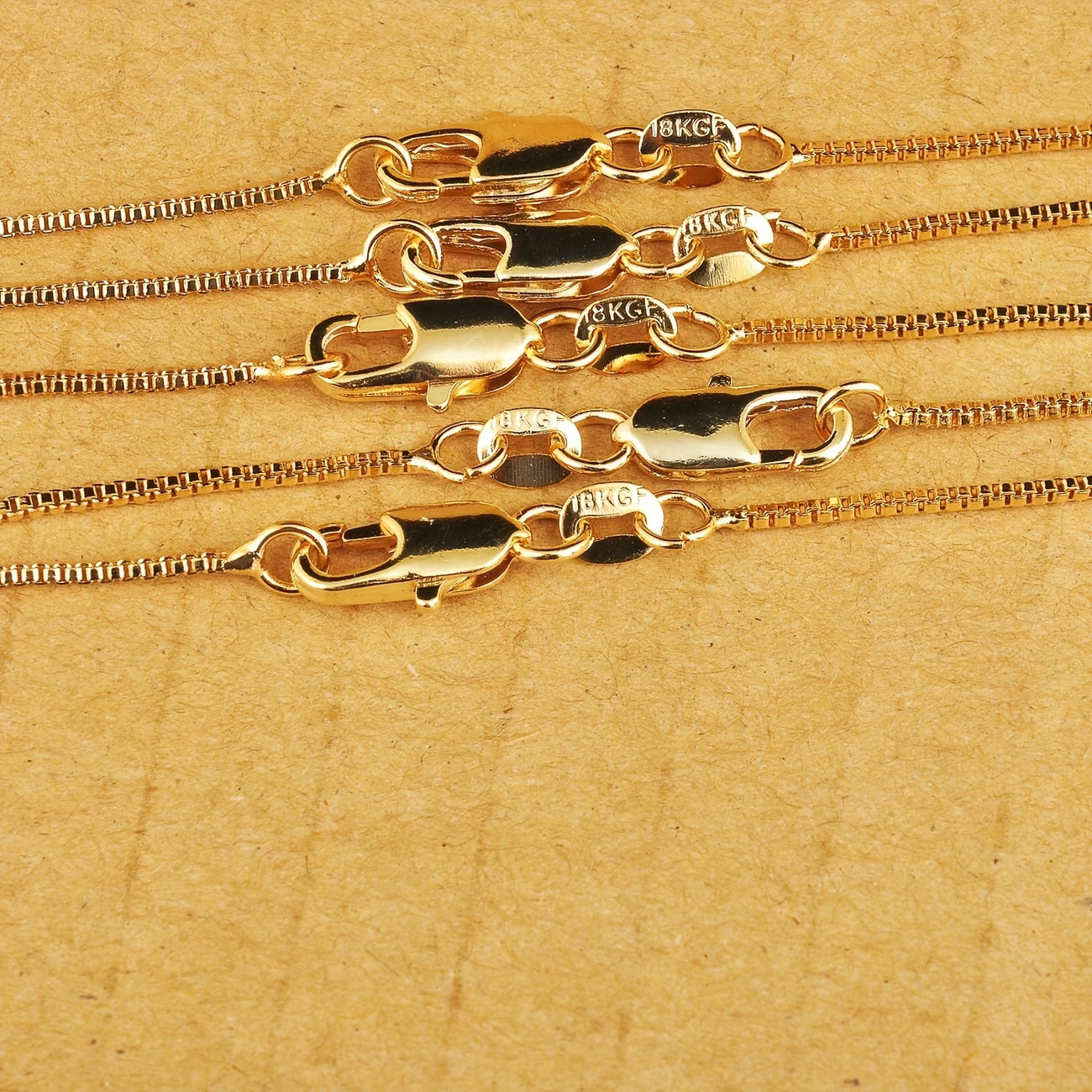 18K Golden Plated Neck Chain Supplies Pendant Necklace Jewelry 18 Inch Gift New