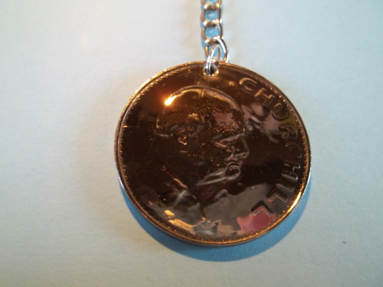CROWN COIN – SIR WINSTON CHURCHILL – HIGHLY POLISHED PENDANT / CHARM – 1965