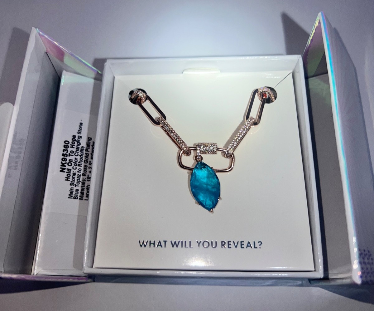 Bomb Party Mental Health Awareness Necklace-Color changing stone