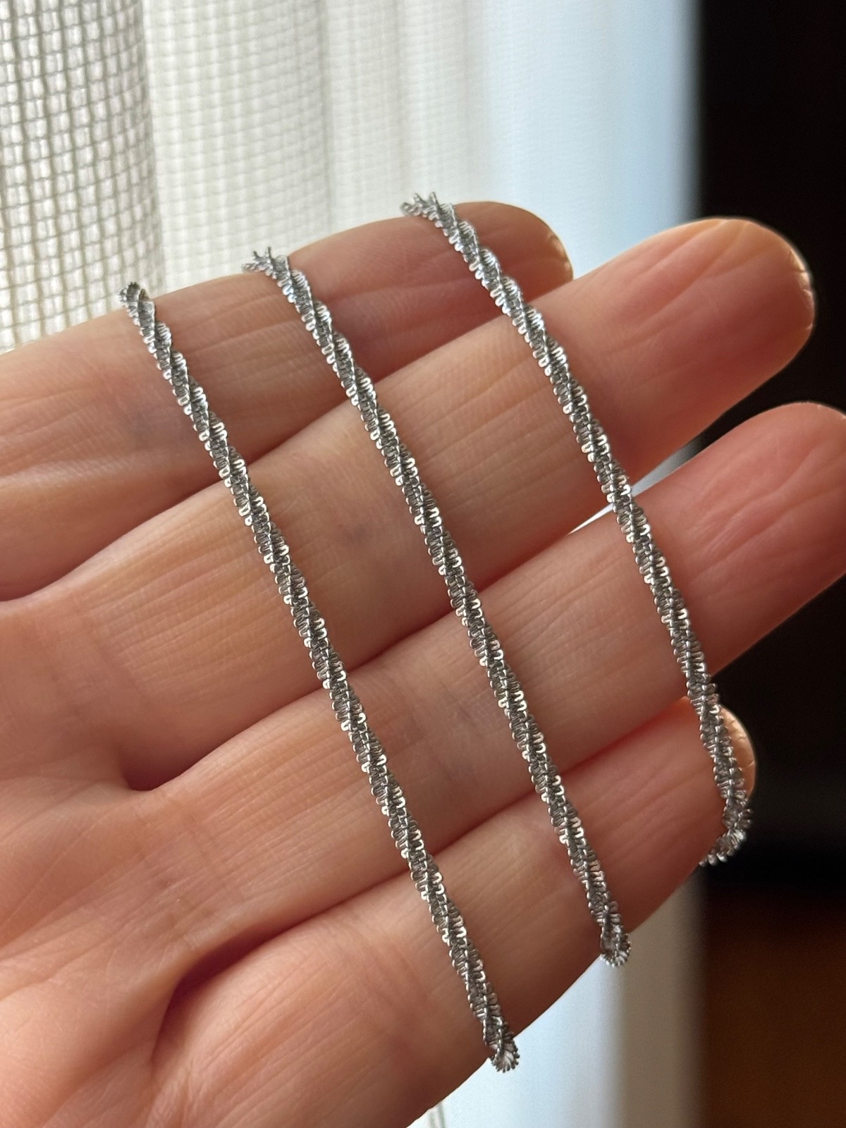 Sparkle Stainless Steel Chain Necklace ( 19” + 2”(extension) )