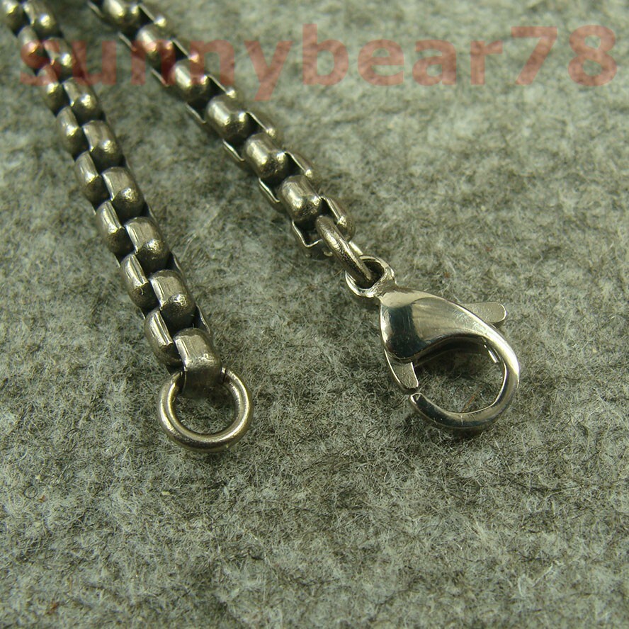 4mm Pure Titanium Anti allergy Rolo box chain Necklace 23/25/27/29/31 inch H259