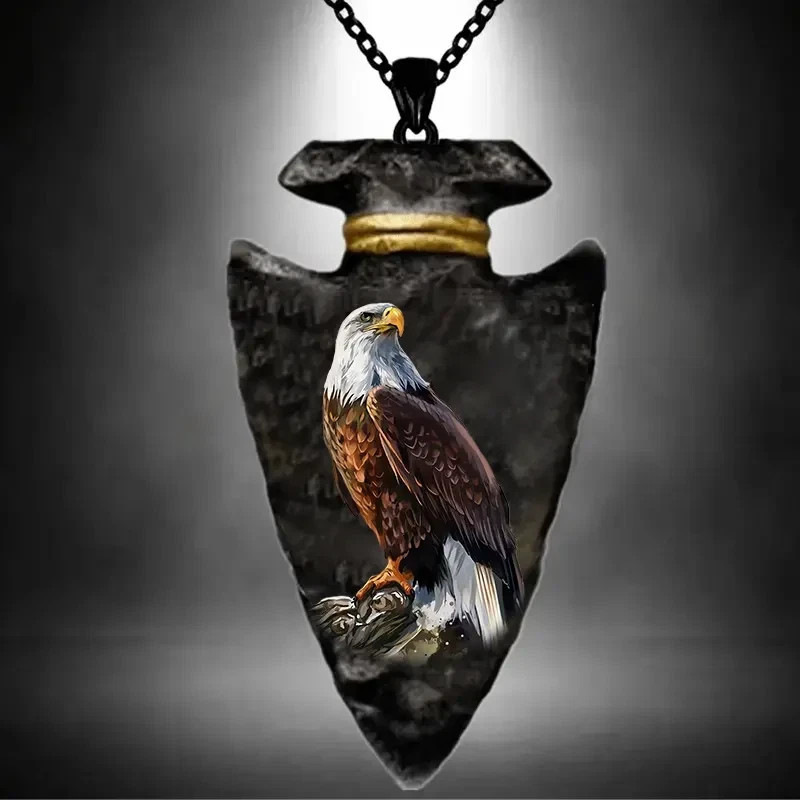 American Eagle Arrowhead Pendant & Necklace! FREE SHIPPING IN THE USA!