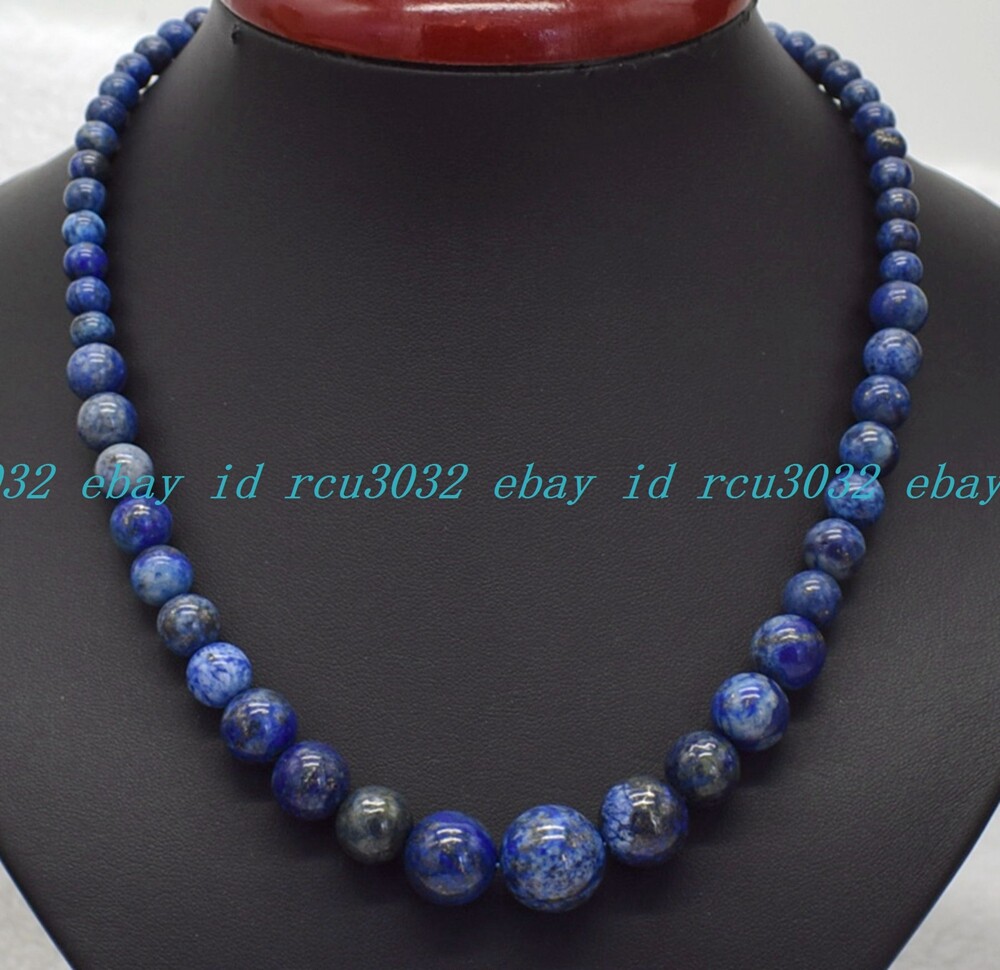 6-14mm Multicolor Natural Gemstone Round Beads Jewelry Necklace 18 Inches