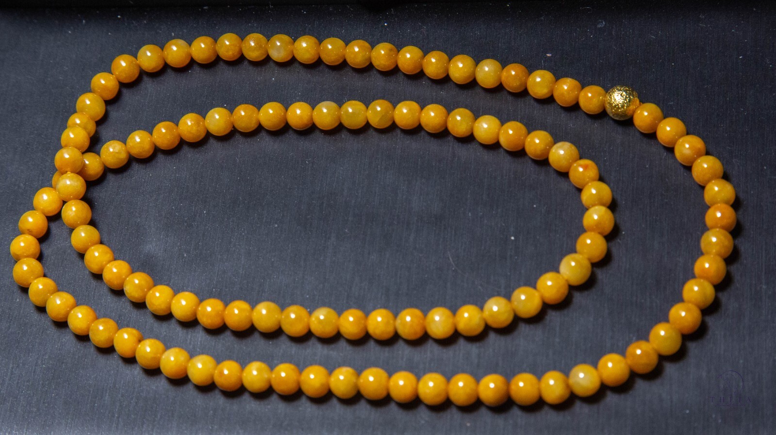 6.5mm+ Natural Untreated Yellow Jadeite Beaded Necklace / 4-Wrap Bracelet | 黄翡项链