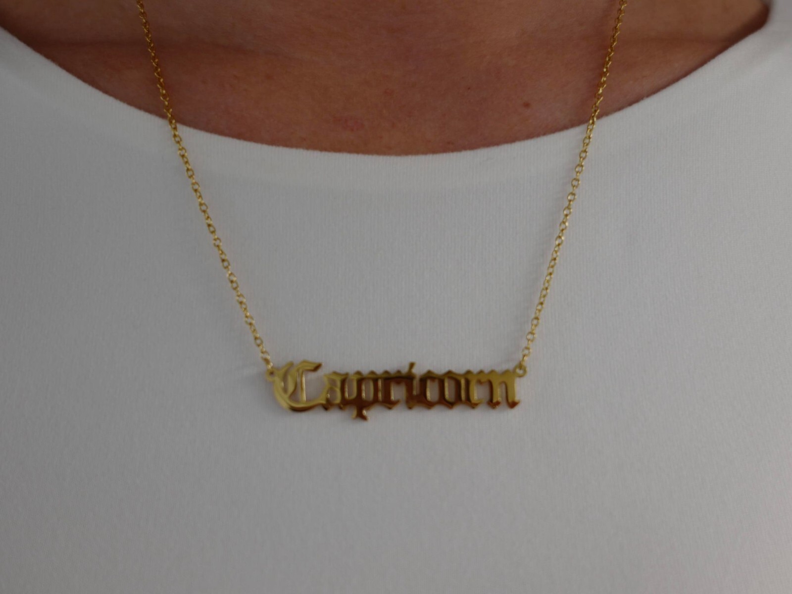 BEST SELLER HOROSCOPE TIKTOK JEWELLERY: Star Sign Retro 18K Gold Zodiac Necklace