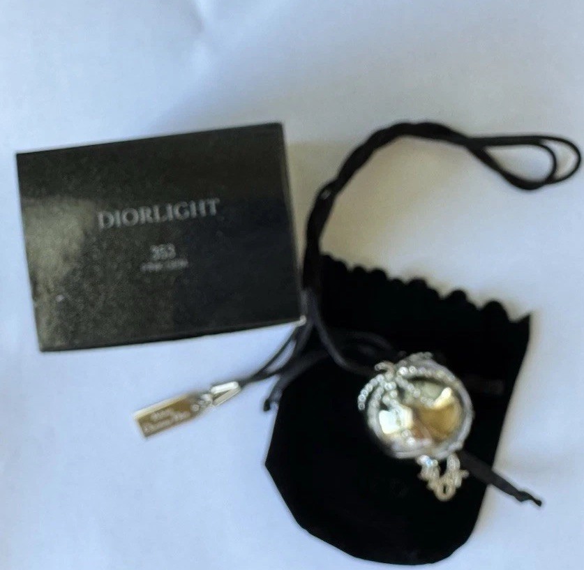 Christian Dior Diorlight Jeweled Necklace Lip Gloss #353 Pink Gem Pouch & Box