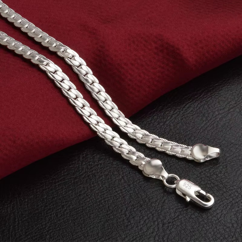 20-60Cm 925 Sterling Silver Luxury Brand Design Noble Necklace for women