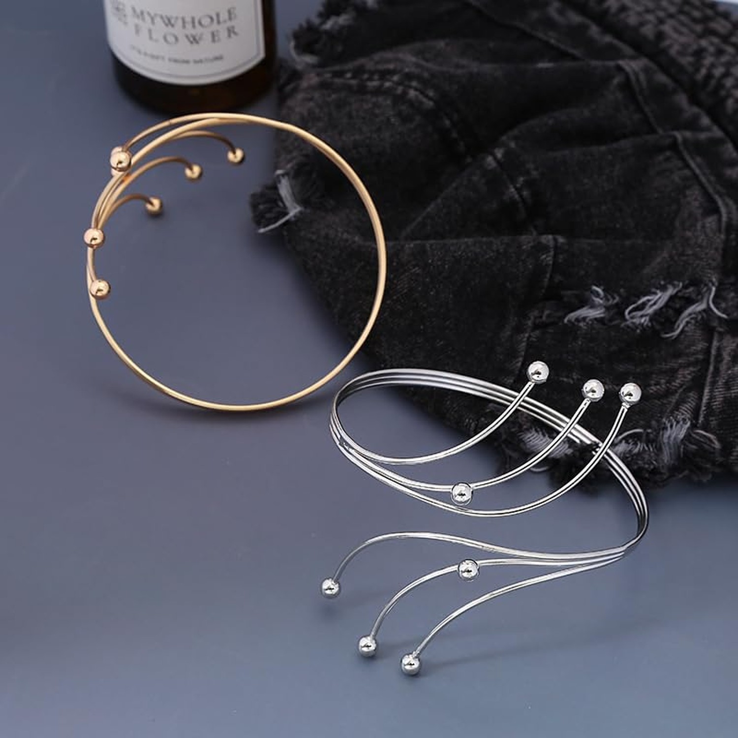 Caiyao Boho Upper Arm Bracelet Cuff Bangle Gold Silver Cuff Bracelets Mental …