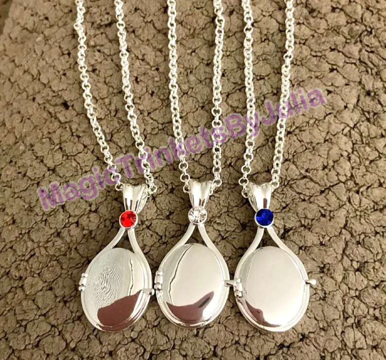 H2O Just Add Water Cute MINI Lockets Rhodium Plated Rolo Chain Necklace Mermaids