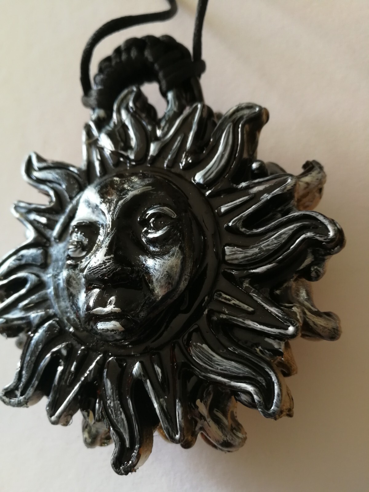 Black Sun Moon Astrology Sign Necklace Pendant Gothic Jewelry Witchcraft Symbols