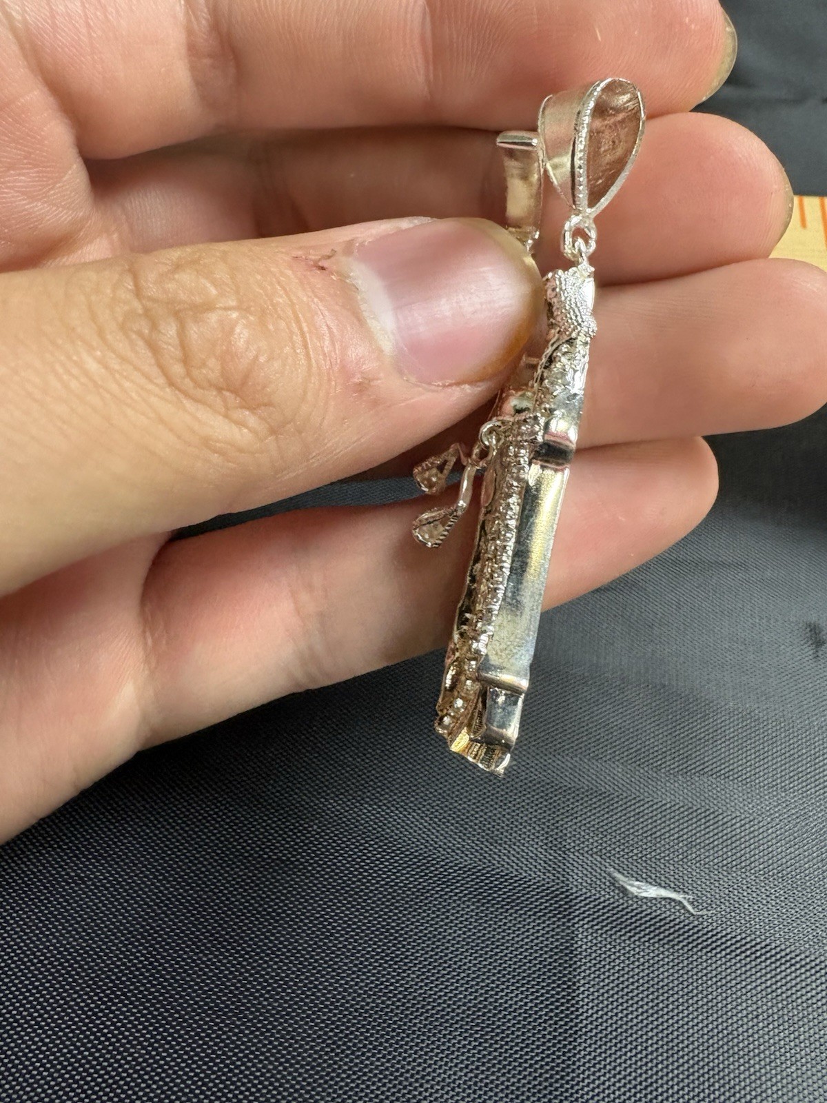 925 Sterling Silver Santa Muerte/ Grim Reaper Pendant
