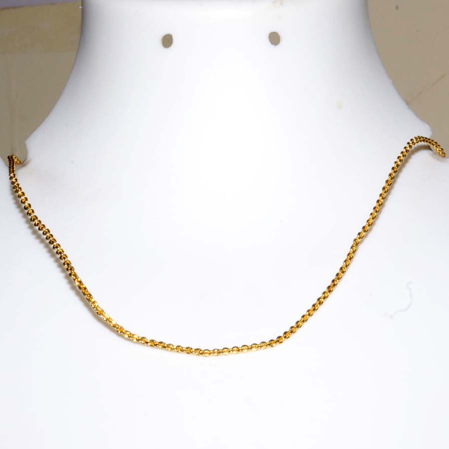 Minimalist Dewdrop Golden Finished Handmade Chain Necklace Size 18″ MJ