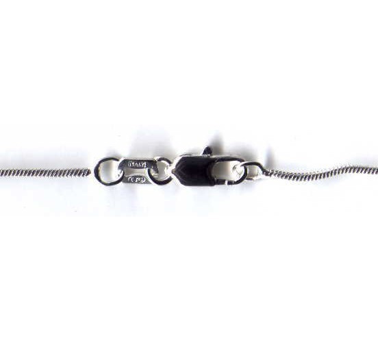 ITALIAN 925 STERLING SILVER ROUND SNAKE CHAIN NECKLACE 20″