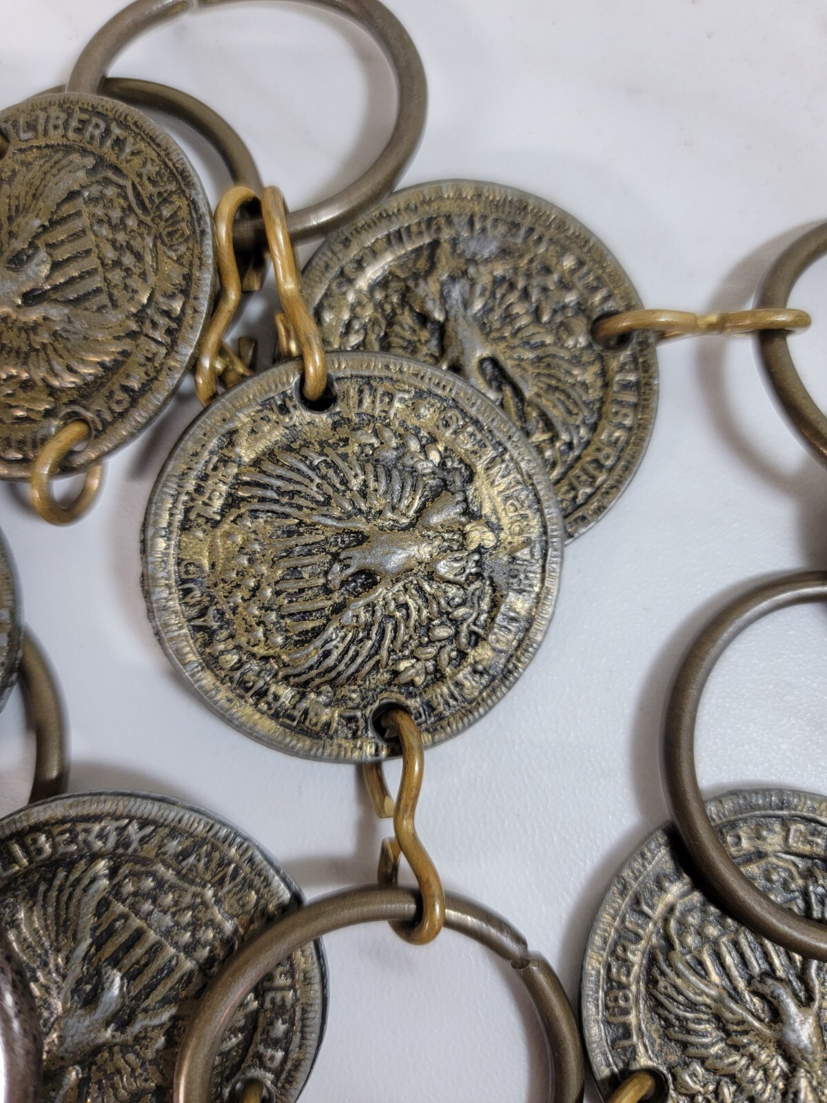Vintage Coin Necklace Liberty and the Pursuit of Happiness Eagle