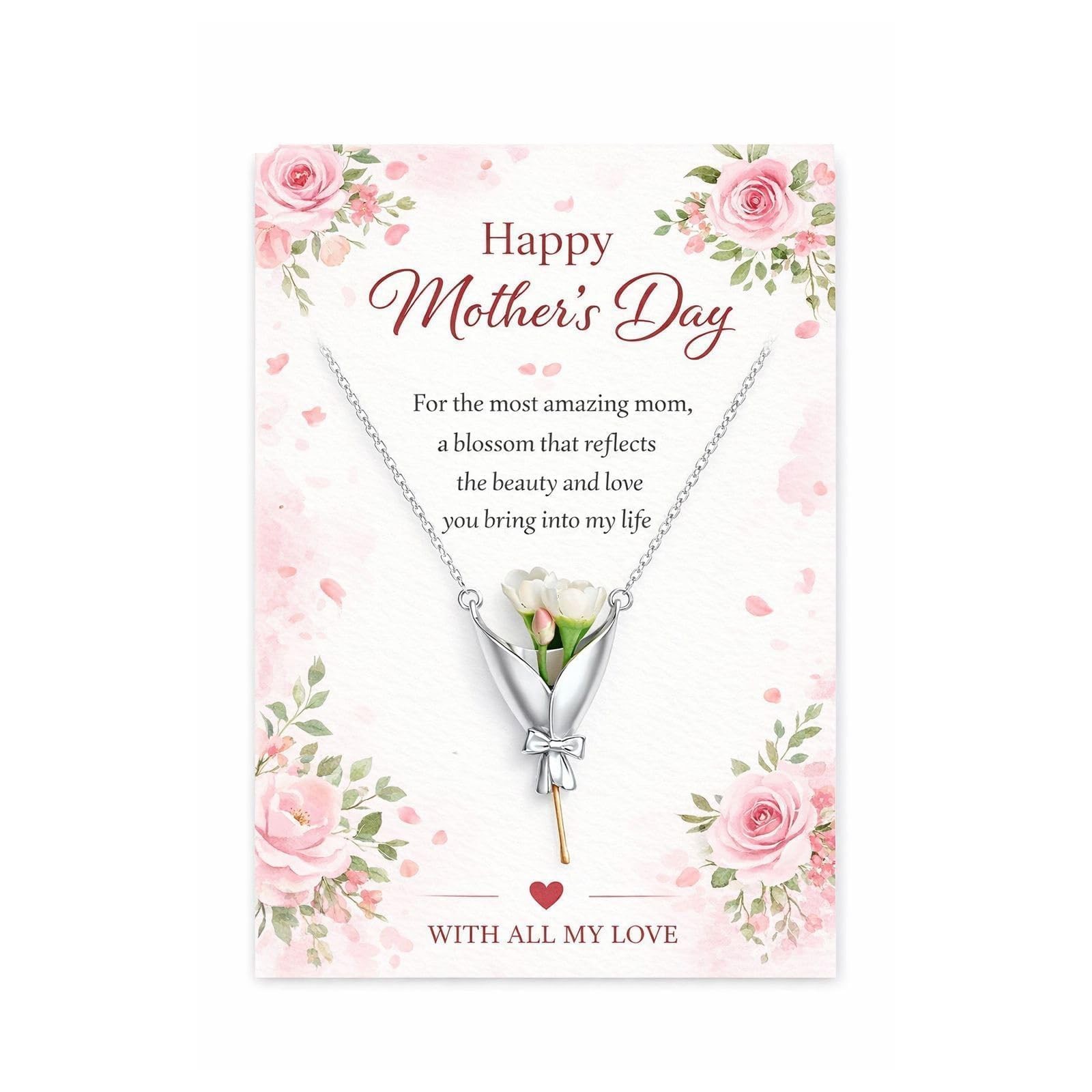 Flower Holder Necklace for Women Flower Vase Pendant Floral Keepsake Jewelry …