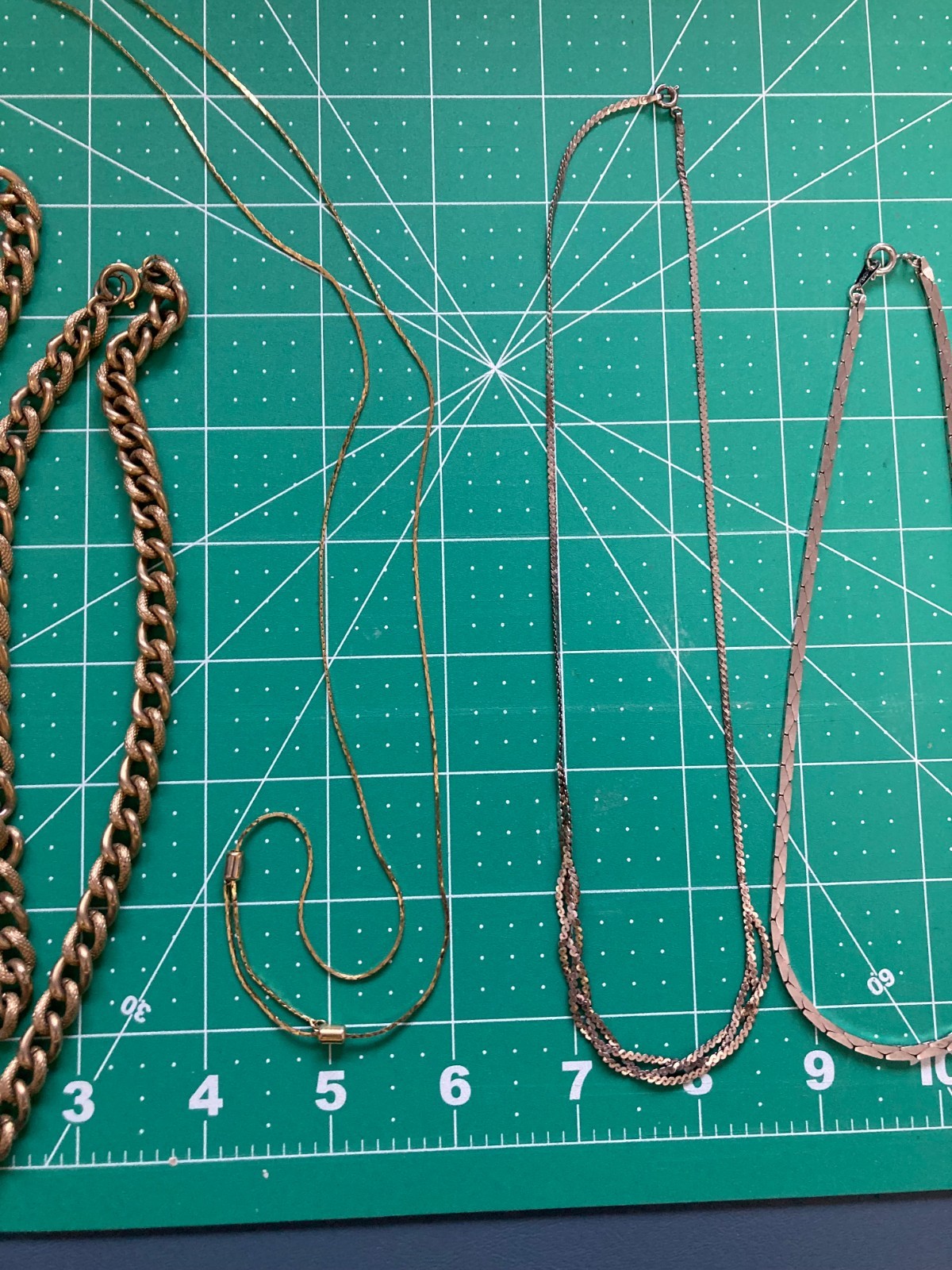 Lot of 6 Gold And Silver Tone Necklace Chains~Various Styles and Lengths