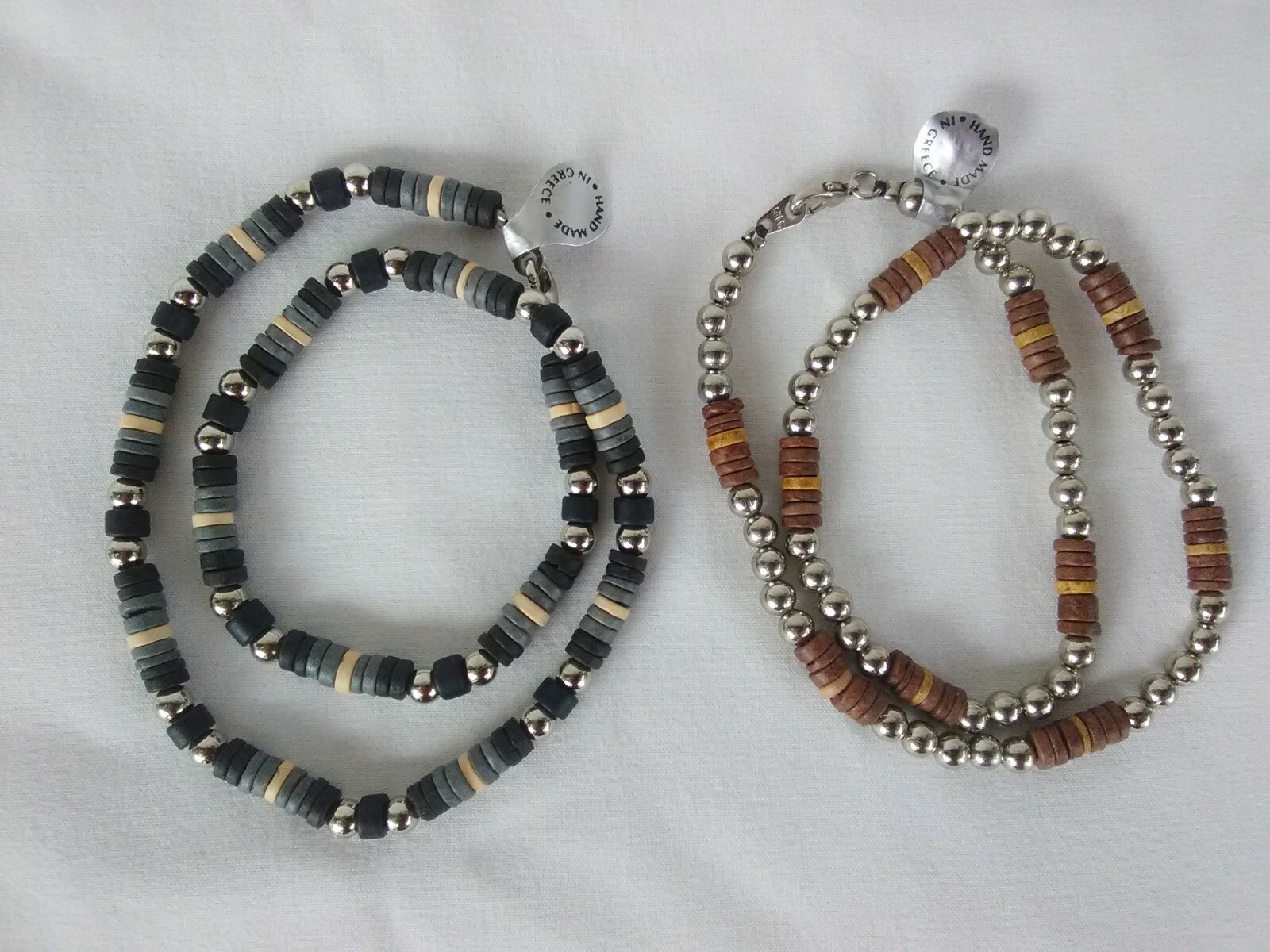 2 Lot Surfer Necklaces Choker Ethnic Tribal Unisex Tribal 17.5″ USA Seller New