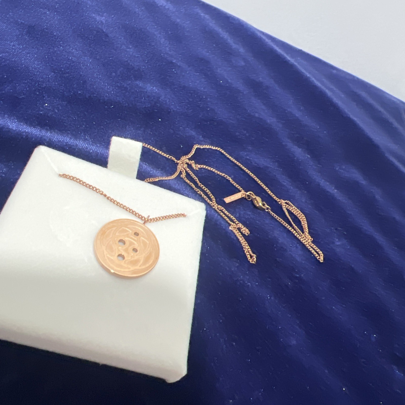 Harmoni 18K Rose Gold Plated Round Pendant Necklace, Large 25mm
