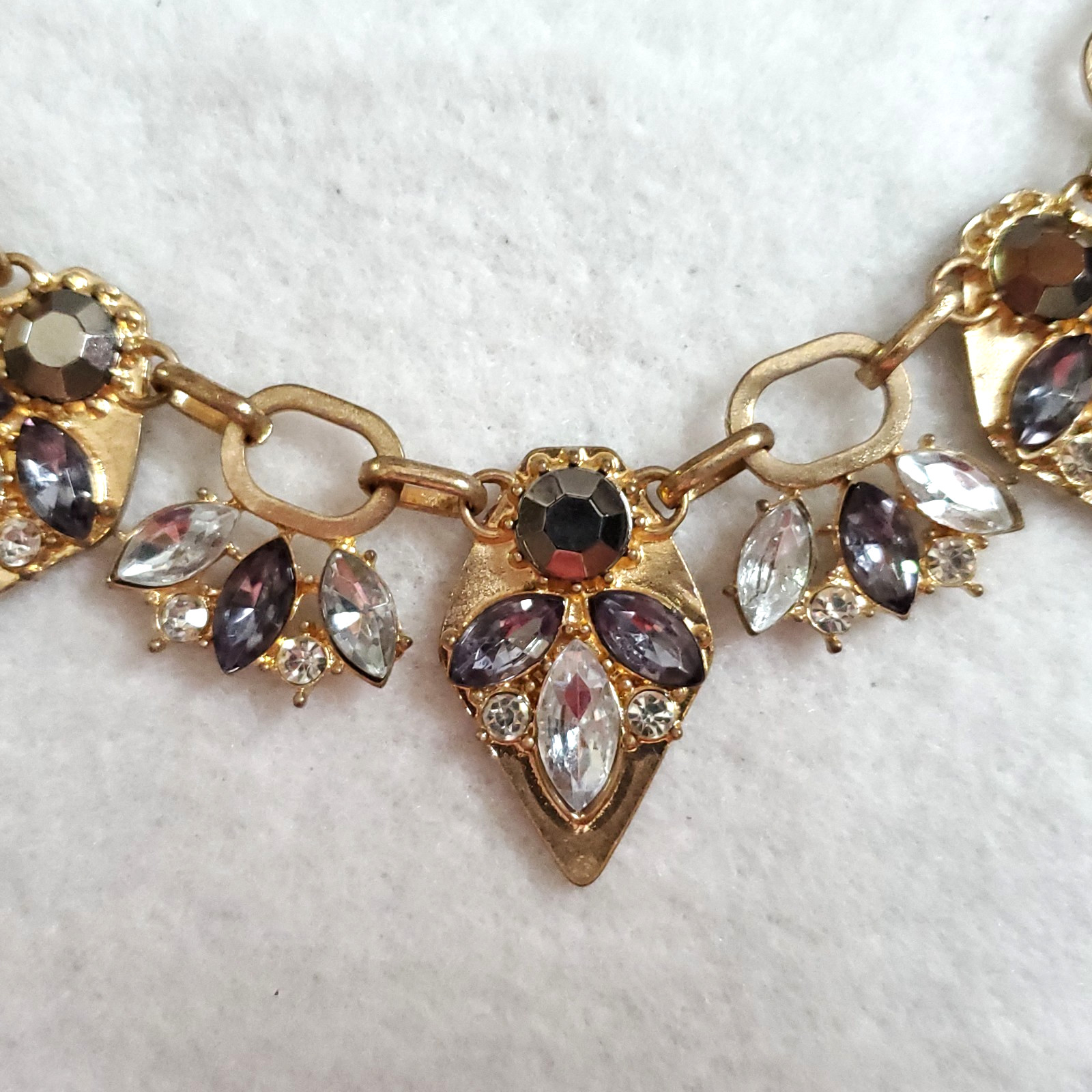 Bib Necklace Lot of 3 Gold Tone Rhinestone Stella Dot Lane Bryant 16-20″