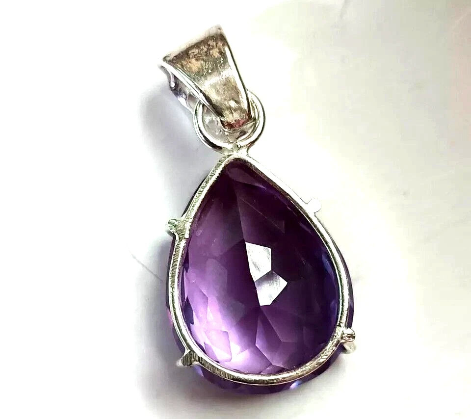 Natural 28.55 CT Color Change Alexandrite Certified Gemstone Pendant 925 Silver