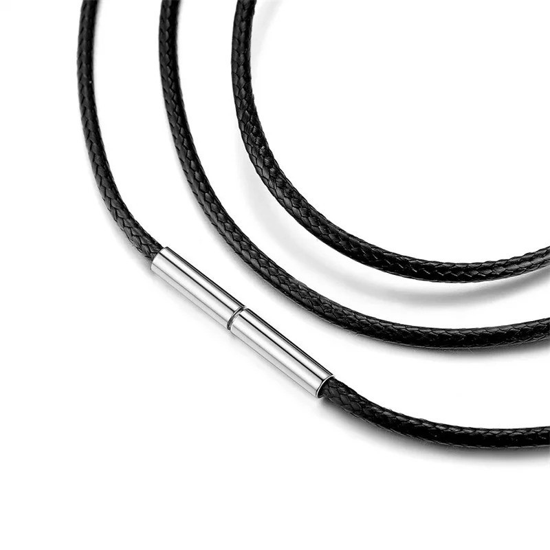 Leather Cord Necklace Black Brown (1 to 3mm) Bayonet Clasp Surfer Choker Unisex
