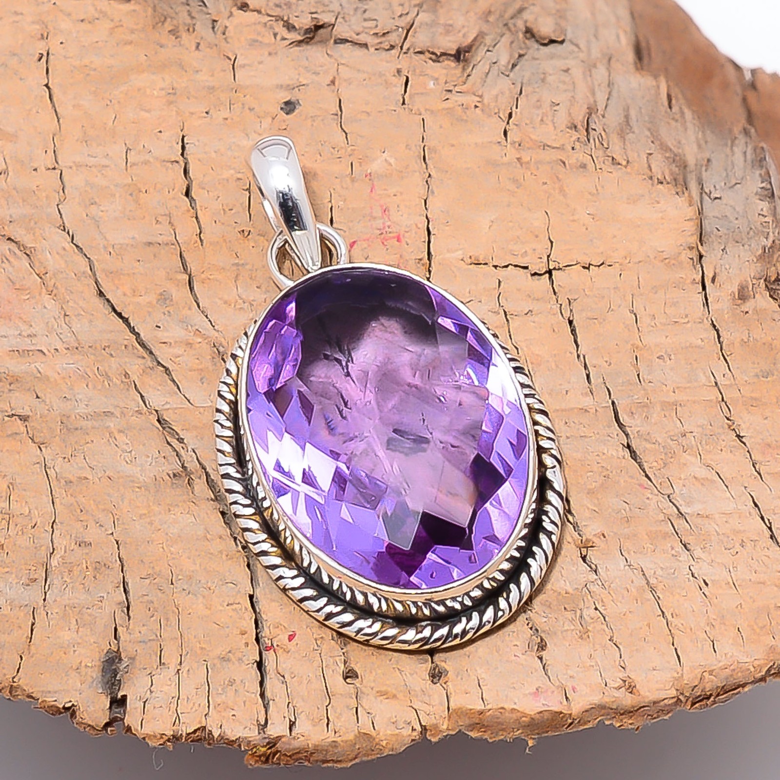 Colour Changing Alexandrite Handmade 925 Sterling Silver Pendant 1.56″ P43