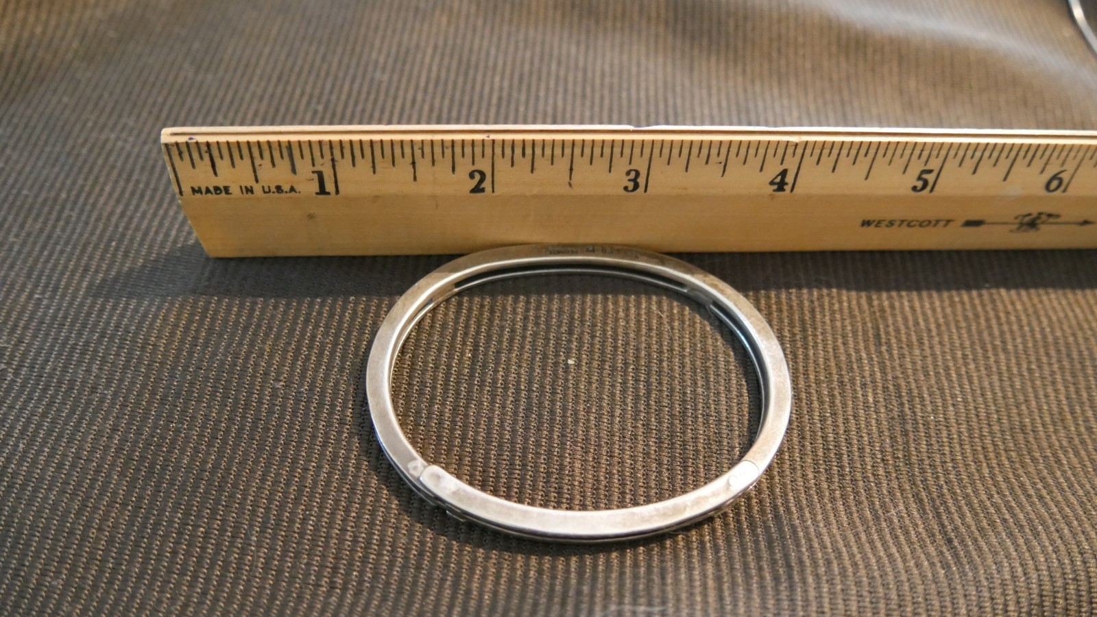 SLEEK 80s Taxco Mexico Sterling Silver Retro Moderne Hinged GATE BRACELET ~ 26 G