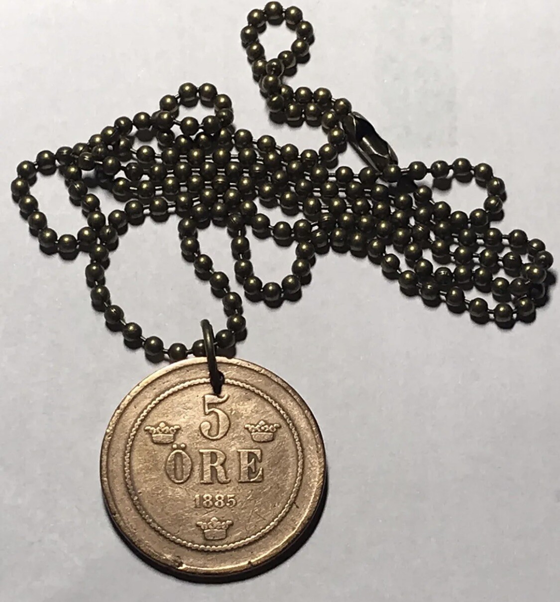 Sweden 5 Öre Norway Coin Pendant Date. Real Antique Coin. DATE VARIES… 🎁