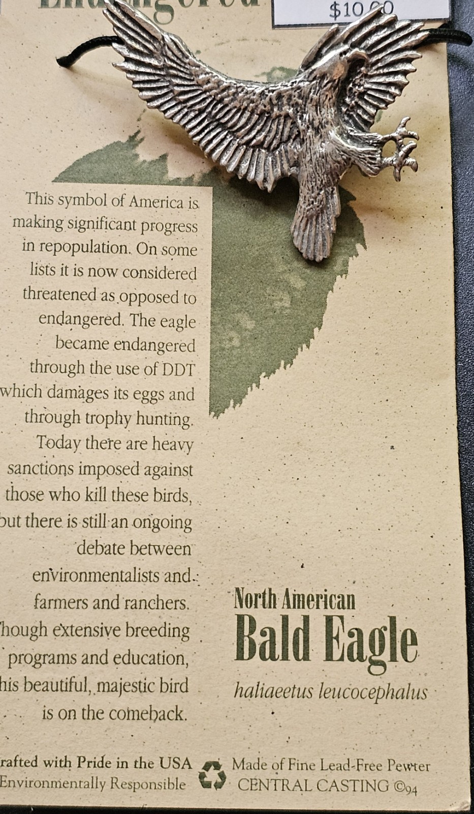 N.A. Bald Eagle – Endangered Species Series – Pewter Lead Free BCWR-4428