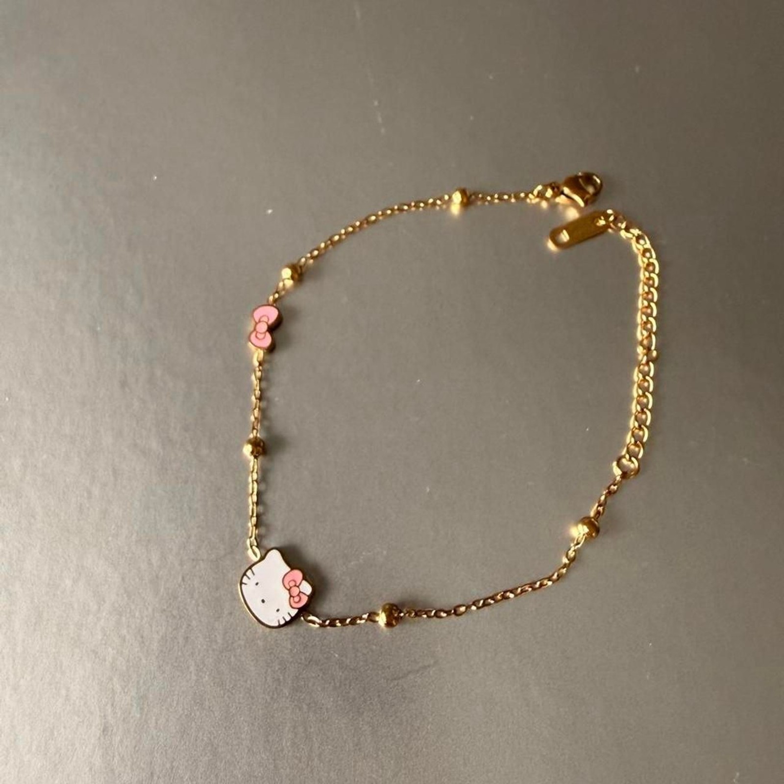 Kitty Cute Stainless Steel Bracelet Summer Dopamine Style