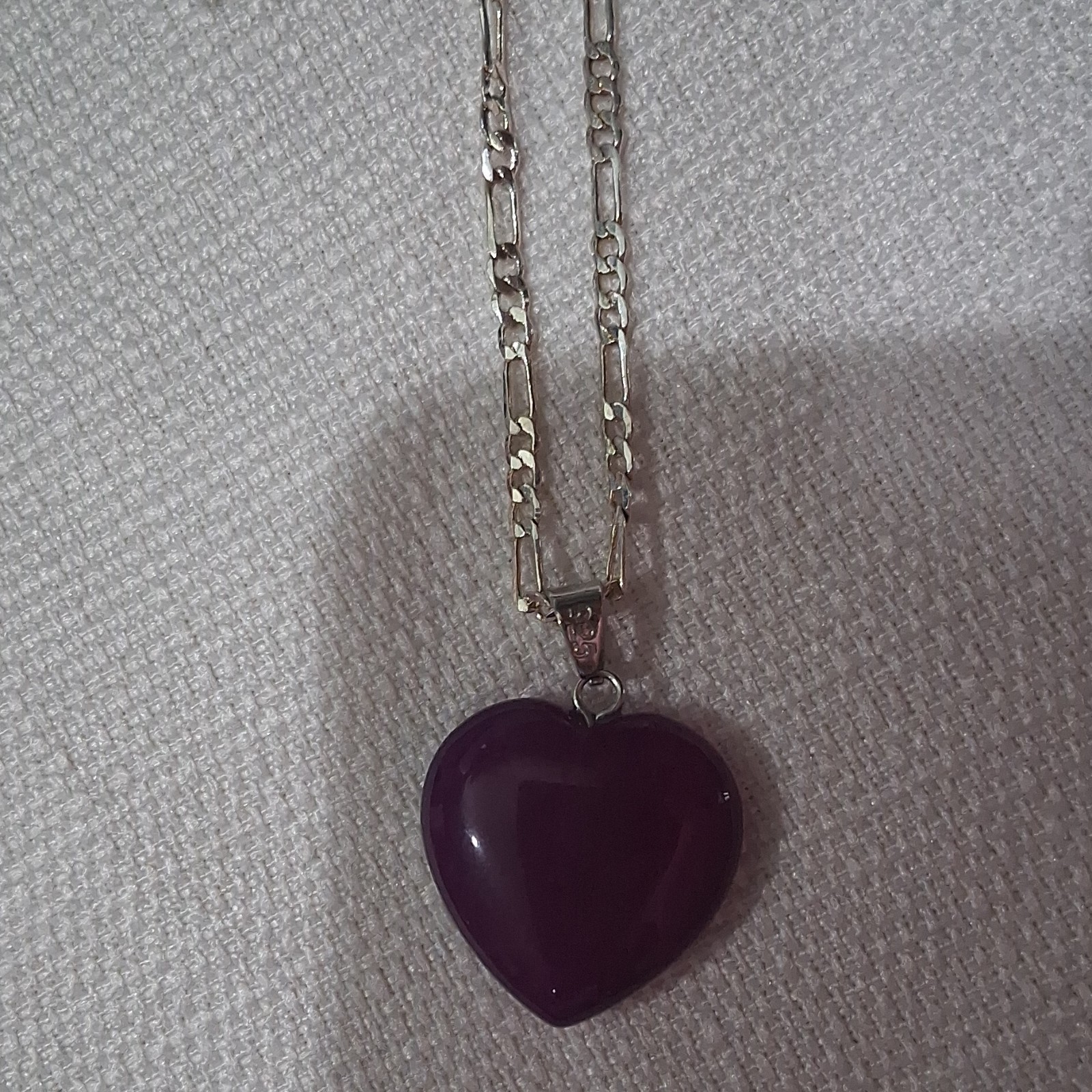 Silver 925 Ley Chain Necklace Purple Heart Blue Turtle Craftc 925 Silver