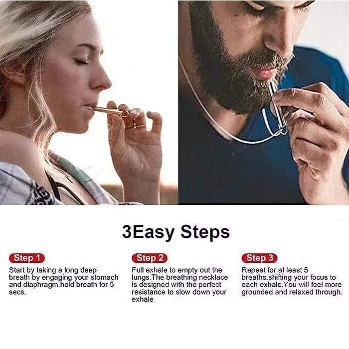 Breathing Necklace for Anxiety Relief Relieve Your Mental Fatigue Quit Smoking