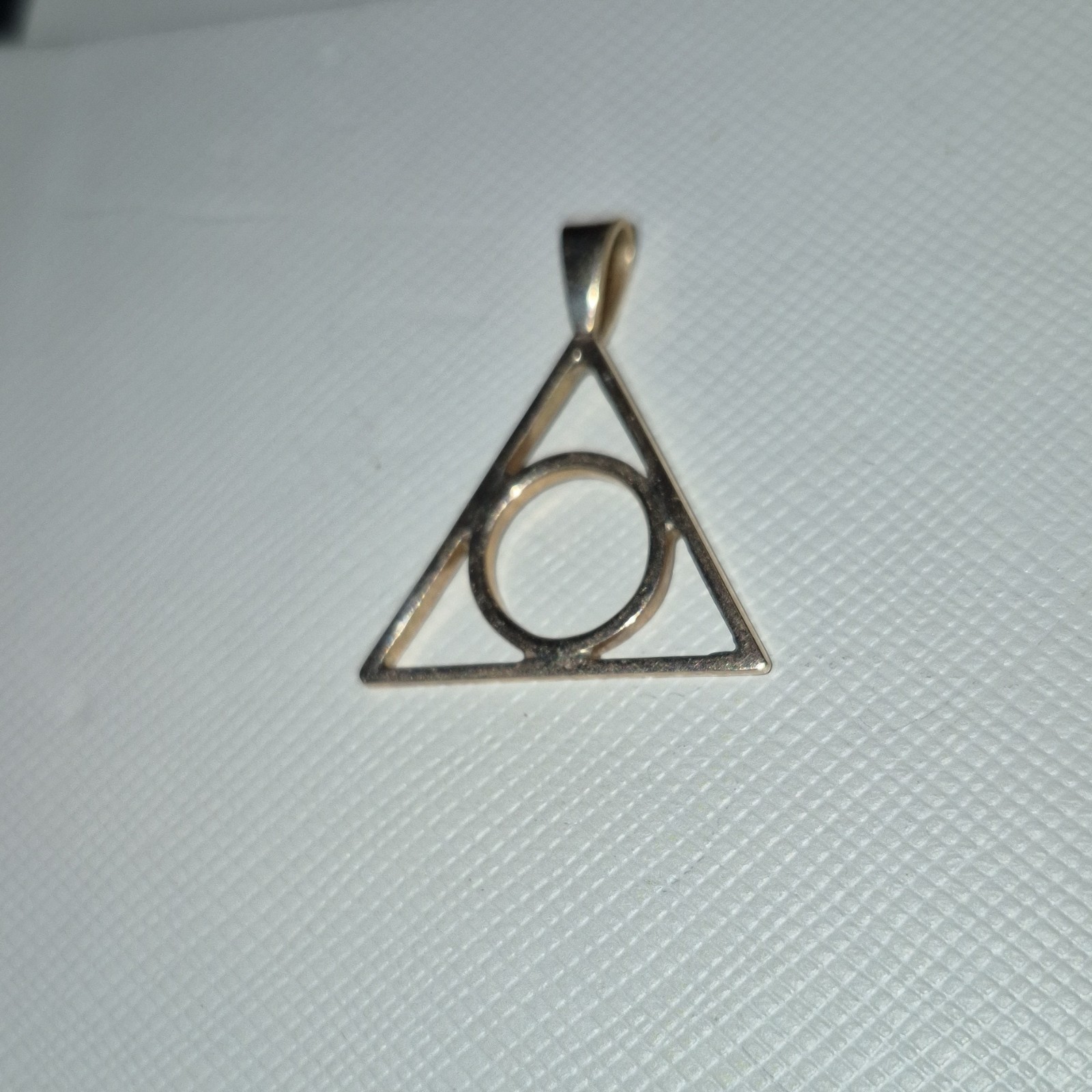 Silver Tone Triangle Charm Pendant, Signs & Symbols Theme
