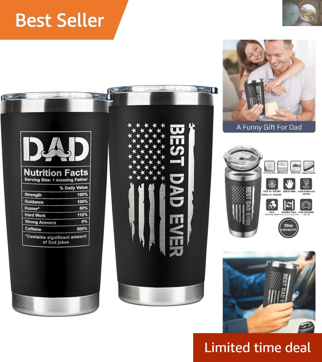 Stylish 20 Oz Insulated Tumbler for Dads – Perfect Birthday & Father’s Day Gift