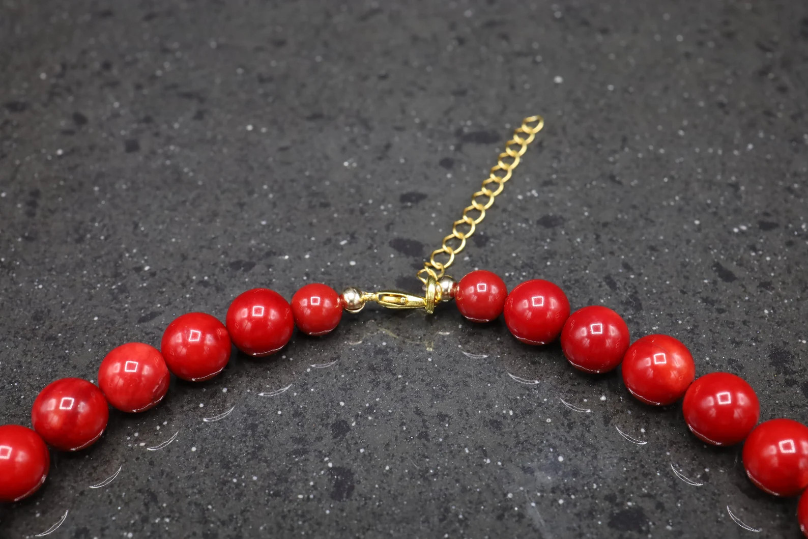 8mm Red Coral Necklace, Coral Choker, Natural Coral Necklace